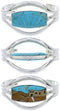 Multicolor Reversible Native American Design Cuff Bracelet MW75638