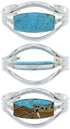 Multicolor Reversible Native American Design Cuff Bracelet MW75638