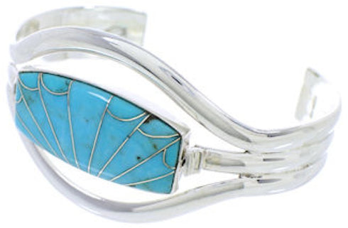 Multicolor Reversible Native American Design Cuff Bracelet MW75638