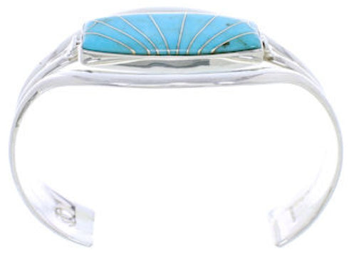 Multicolor Reversible Native American Design Cuff Bracelet MW75638