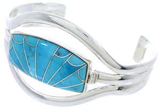 Multicolor Reversible Native American Design Cuff Bracelet MW75640