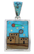 Southwest Native American Design Multicolor Reversible Pendant EX29493
