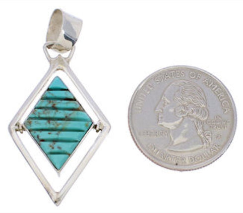 Multicolor Native American Village Design Reversible Pendant EX29495