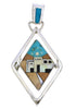 Southwest Multicolor Native American Design Reversible Pendant EX29497