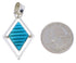 Silver Multicolor Native American Design Reversible Pendant EX29498