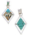 Southwest Native American Design Multicolor Reversible Pendant EX29500