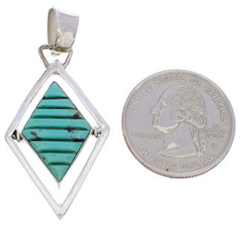 Southwest Native American Design Multicolor Reversible Pendant EX29500