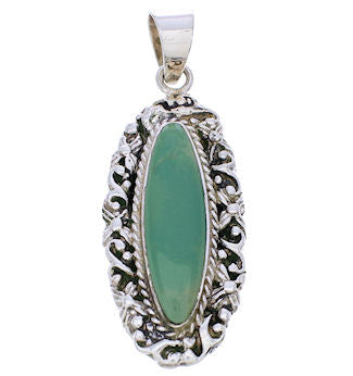 Turquoise And Silver Southwest Jewelry Pendant EX29028