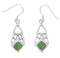 Turquoise And Sterling Silver Southwest Hook Dangle Earrings EX30422
