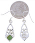 Turquoise And Sterling Silver Southwest Hook Dangle Earrings EX30422