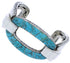 Sterling Silver Southwestern Turquoise Inlay Cuff Bracelet MX27047