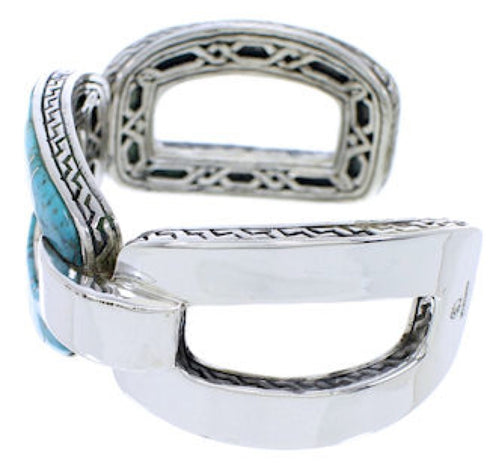 Sterling Silver Southwestern Turquoise Inlay Cuff Bracelet MX27047