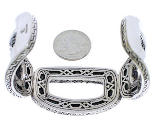 Sterling Silver Southwestern Turquoise Inlay Cuff Bracelet MX27047