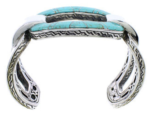 Genuine Sterling Silver Turquoise Southwest Cuff Bracelet MX27064