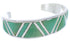 Southwest Turquoise Inlay Silver Cuff Bracelet EX27629