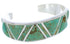 Sterling Silver And Turquoise Inlay Cuff Bracelet Jewelry EX27635