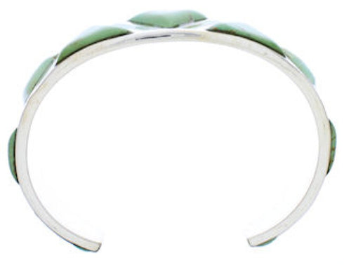 Turquoise Inlay Southwestern Silver Cuff Bracelet Jewelry EX27638