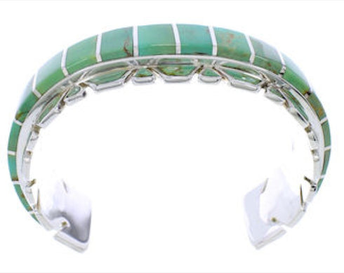 Southwest Turquoise Sterling Silver Cuff Bracelet Jewelry EX27703