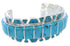 Southwest Turquoise Inlay And Sterling Silver Cuff Bracelet EX27714