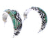 Turquoise Inlay Sterling Silver Southwest Earrings FX30953