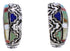 Multicolor Inlay Genuine Sterling Silver Earrings FX30950