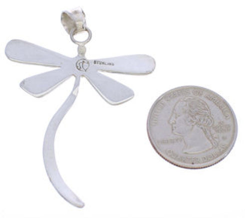 Multicolor Dragonfly Sterling Silver Jewelry Pendant MX24054
