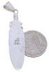 Southwest Multicolor Feather Sterling Silver Jewelry Pendant MX24099