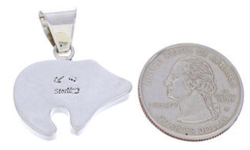 Bear Jewelry Multicolor Inlay Sterling Silver Pendant MX22033