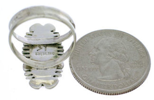 Multicolor Native American Pueblo Design Ring Size 7-3/4 UX38430