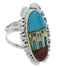 Southwest Multicolor Pueblo Design Ring Size 5-1/4 UX38870