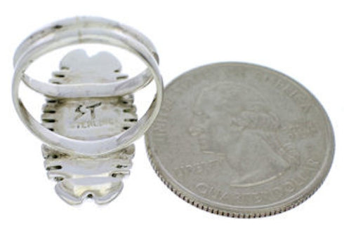 Silver Multicolor Native American Design Ring Size 6-1/4 UX38872