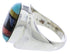 Silver And Multicolor Inlay Jewelry Ring Size 8-1/2 UX39271