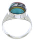 Silver And Multicolor Inlay Jewelry Ring Size 8-1/2 UX39271