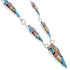 Sterling Silver Multicolor Inlay Link Necklace Set Jewelry PX36853