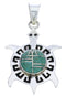 Southwest Turquoise Inlay Turtle Pendant Jewelry EX28631