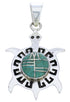 Southwest Turquoise Inlay Turtle Pendant Jewelry EX28631