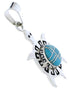 Turquoise Inlay Southwestern Jewelry Turtle Pendant EX28655