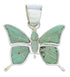 Genuine Sterling Silver Turquoise Inlay Butterfly Pendant EX28691