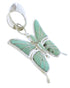 Genuine Sterling Silver Turquoise Inlay Butterfly Pendant EX28691
