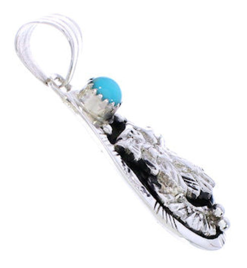 Silver And Turquoise Eagle Pendant AX23566