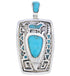 Turquoise Inlay Water Wave Horse Pendant Jewelry AX23617