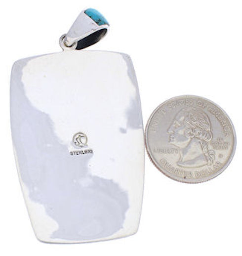 Turquoise Inlay Water Wave Horse Pendant Jewelry AX23617