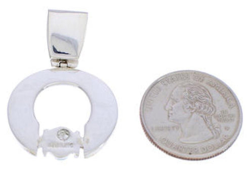 Turquoise Inlay Southwest Jewelry Silver Slide Pendant EX28461