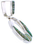 Turquoise Inlay Sterling Silver Southwest Pendant EX28462