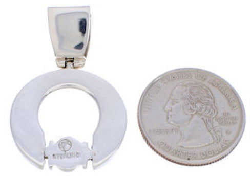 Genuine Sterling Silver Turquoise Slide Pendant EX28463