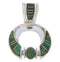 Sterling Silver And Turquoise Inlay Slide Pendant EX28464