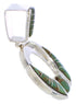 Sterling Silver And Turquoise Inlay Slide Pendant EX28464