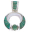 Southwestern Turquoise Genuine Sterling Silver Pendant EX28465