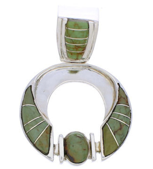 Sterling Silver Turquoise Southwest Slide Pendant EX28473