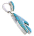 Southwestern Turquoise Sterling Silver Reversible Pendant EX28479